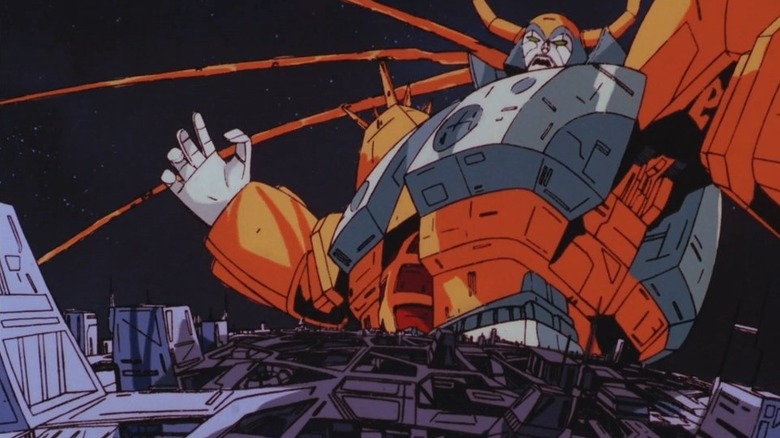 Unicron attacking a planet in The Transformers: The Movie