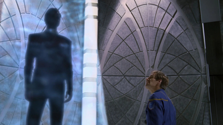 Archer talks to Future Guy on "Star Trek: Enterprise" (2001-2005)