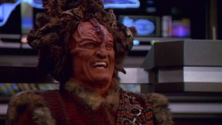The Kazon captain laughs maniacally in "Star Trek: Voyager" (1995-2001)