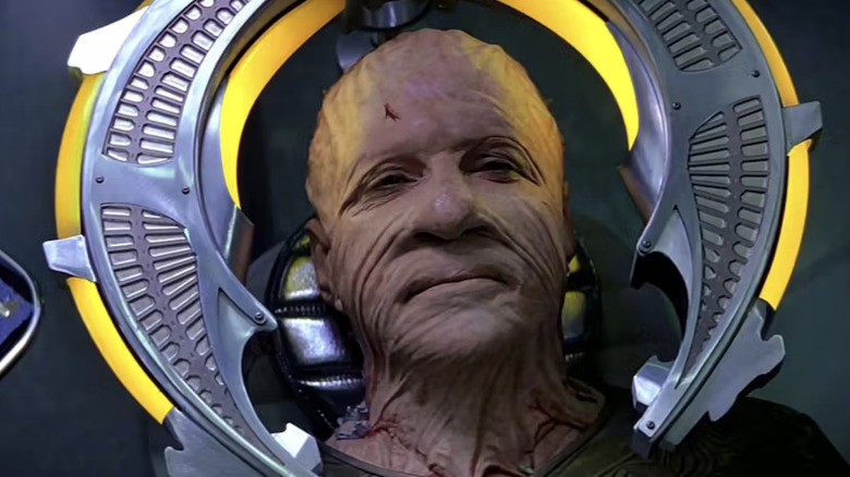 Ru'afo reclines in his biobed in "Star Trek: Insurrection" (1998)
