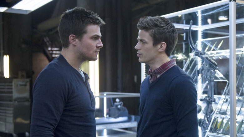 Oliver talks to Barry Allen