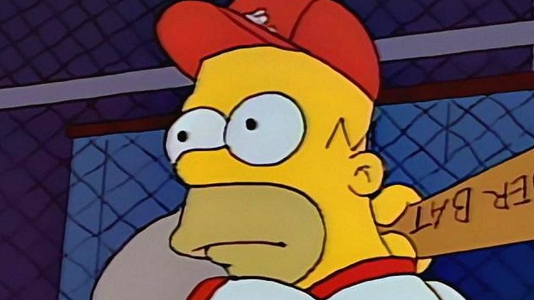 Homer swinging bat