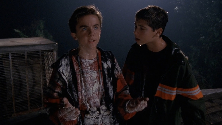 Malcolm and Reese on the roof