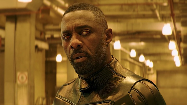 Elba's Brixton in Hobbs & Shaw with weird eyes