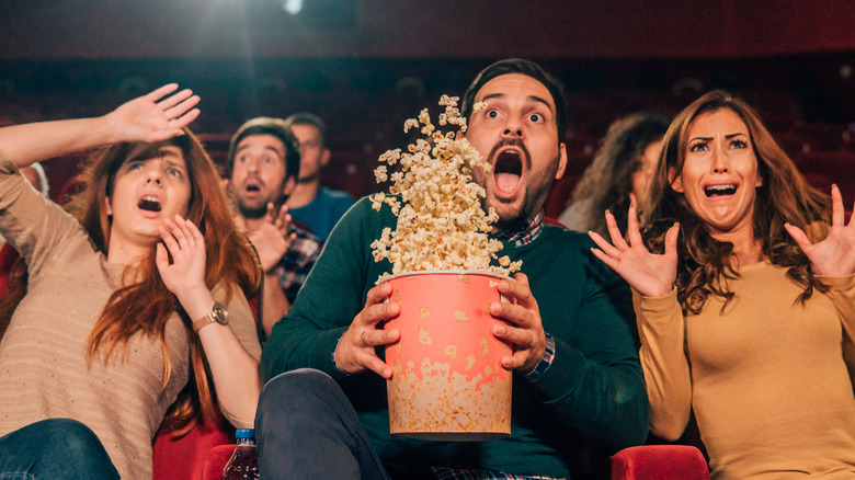 People screaming in movie theater