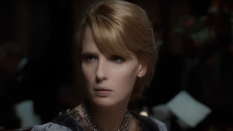 Mary stares coldly