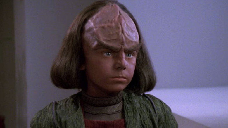 Alexander stands quietly in Star Trek: The Next Generation