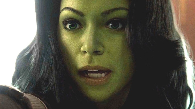 She-Hulk smiling slightly