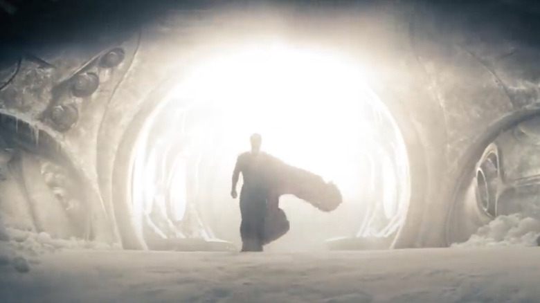 Henry Cavill in "Man of Steel" emerging from his ship