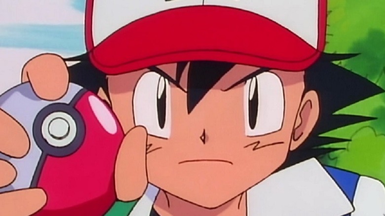 Ash looking determined