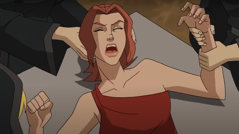 Cuckoos touching struggling Jean Grey