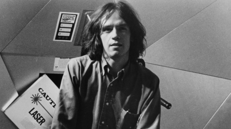 John Carpenter on the set of "Dark Star" (1974)