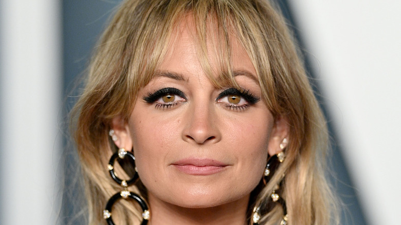 Nicole Richie making a serious face