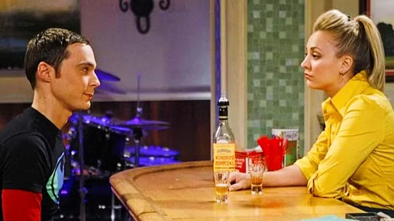 Penny serves Sheldon in "The Big Bang Theory"