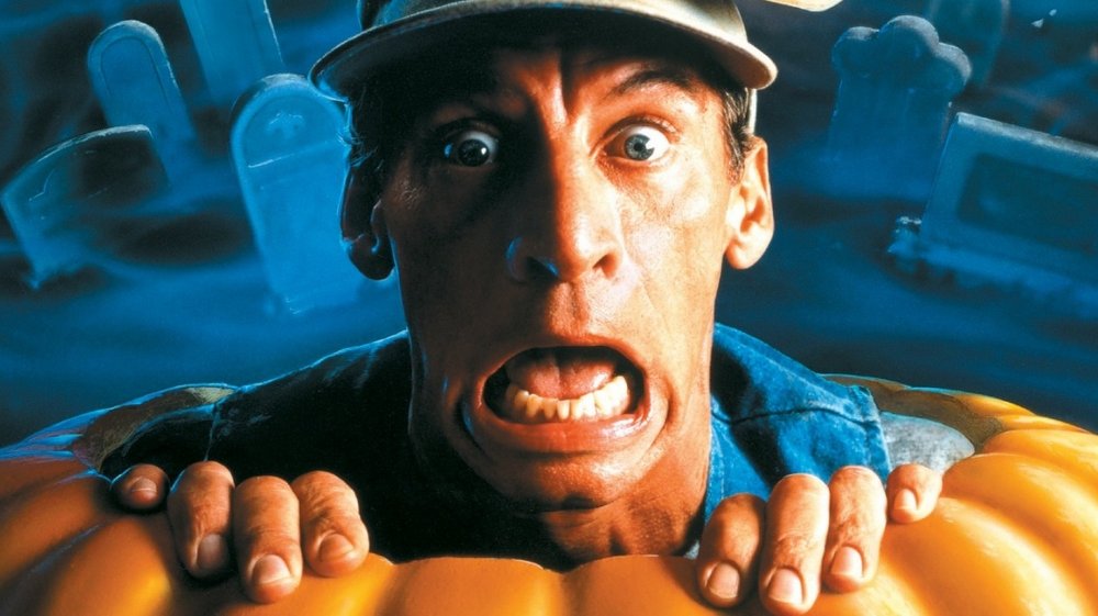 Jim Varney as Ernest P. Worrell in the poster for Ernest Scared Stupid