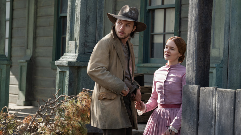 Elias and Trish sharing a moment in The Abandons