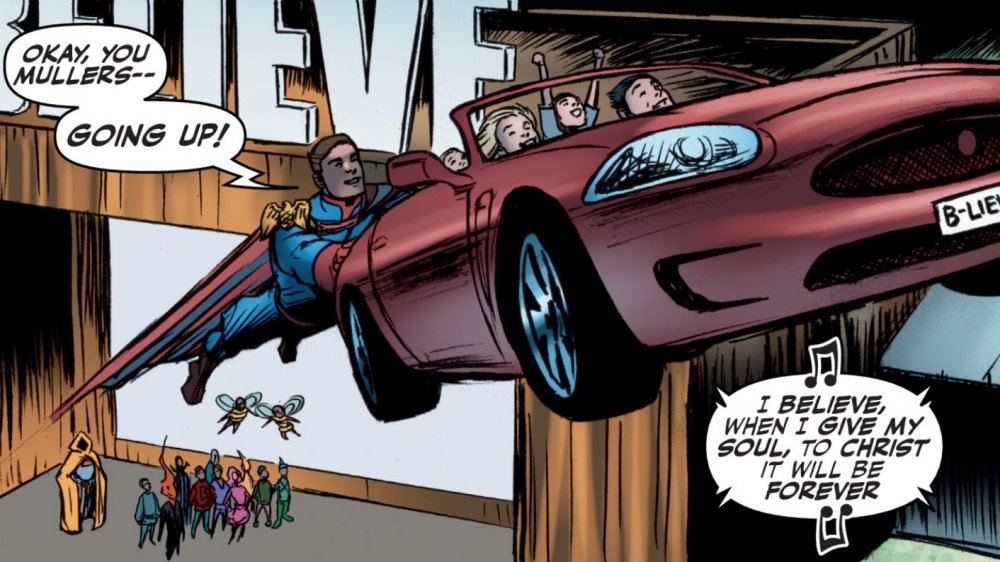 Homelander takes the Muller family for a ride in The Boys issue #47