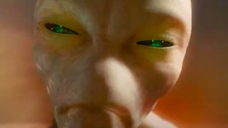 Alien scowling