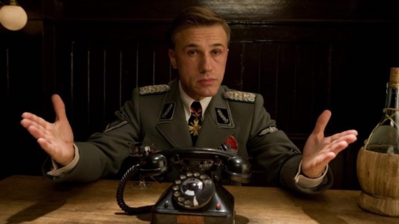 Waltz mugging as Hans Landa 