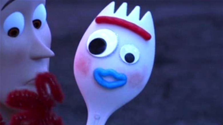 Forky smiling