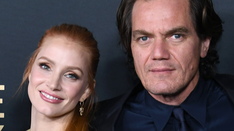 Jessica Chastain and Michael Shannon posing together