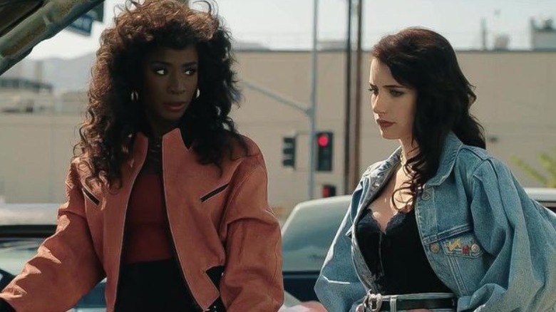Donna and Brooke having car trouble