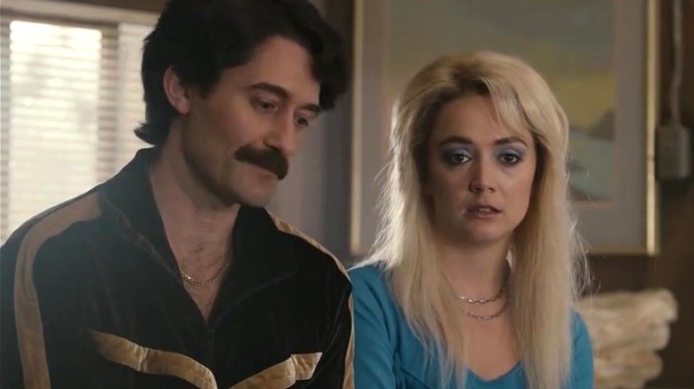 Trevor and Montana sitting next to each other talking