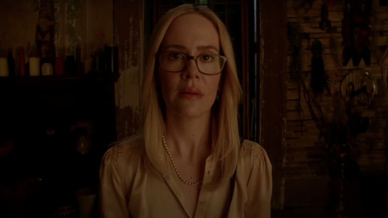 Sarah Paulson wearing glasses