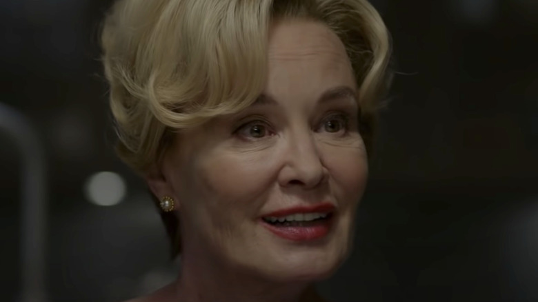 Jessica Lange smiling in Apocalypse