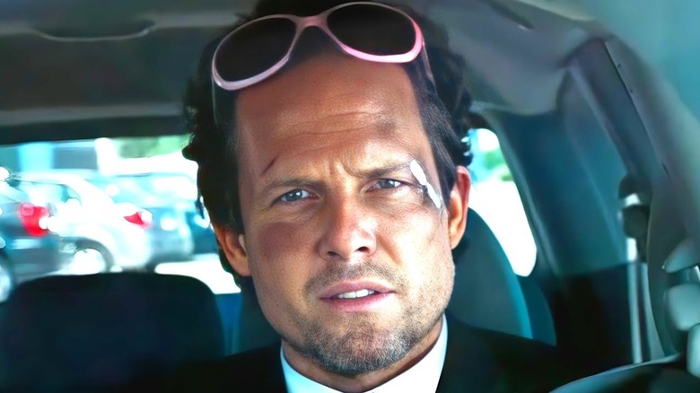Dean Winters as teenage girl Mayhem in a 2010 Allstate Insurance commercial.