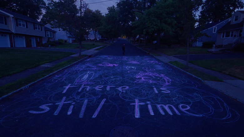 chalk art reads "there is still time" in "I Saw the TV Glow" (2024)