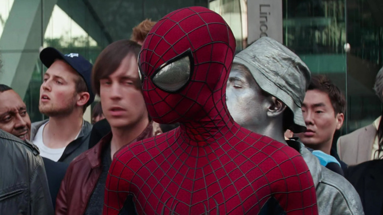 Spider-Man looking confused