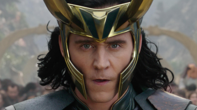 Loki with his helmet