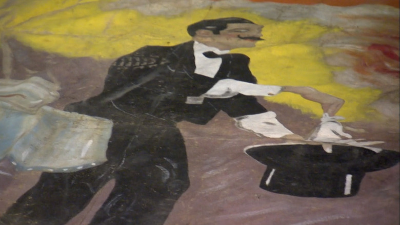 Sign of magician performing illusions