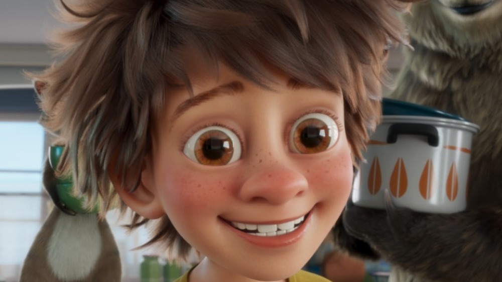 Animated boy smiling