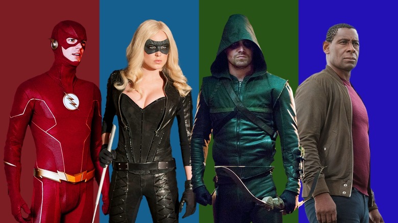 Flash, Black Canary, Green Arrow and Martian Manhunter