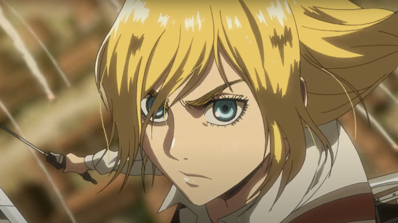 Historia frowning in Attack on Titan