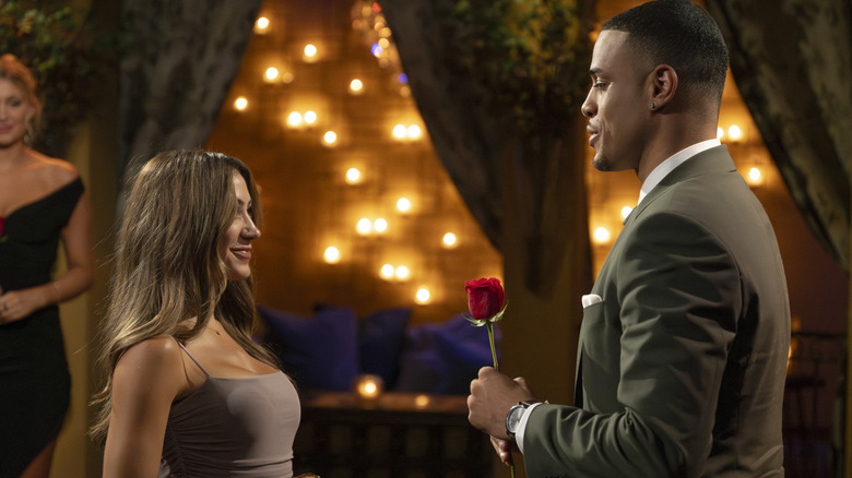 Grant gives Juliana a rose on "The Bachelor" (2025)