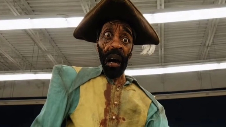 Pirate Clark with blood on its shirt in Backrooms (2026)