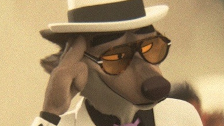 Mr. Wolf looking cool wearing sunglasses