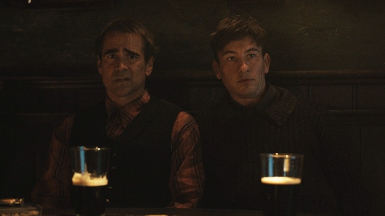 Colin Farrell and Barry Keoghan looking confused