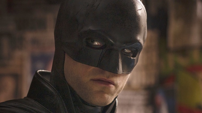 The Batman stares at something