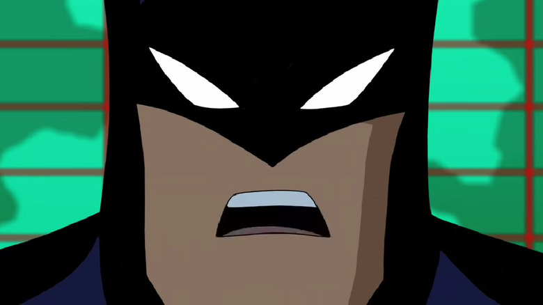 Batman glaring and talking
