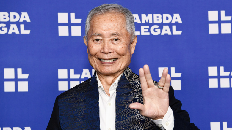 George Takei saluting on the red carpet