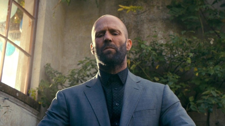 Adam Clay wearing a suit in "The Beekeeper" (2024)