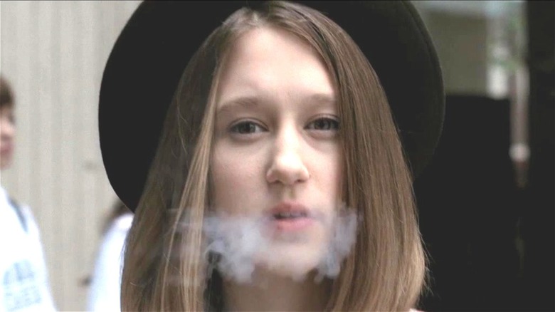 Violet Smoking in American Horror Story