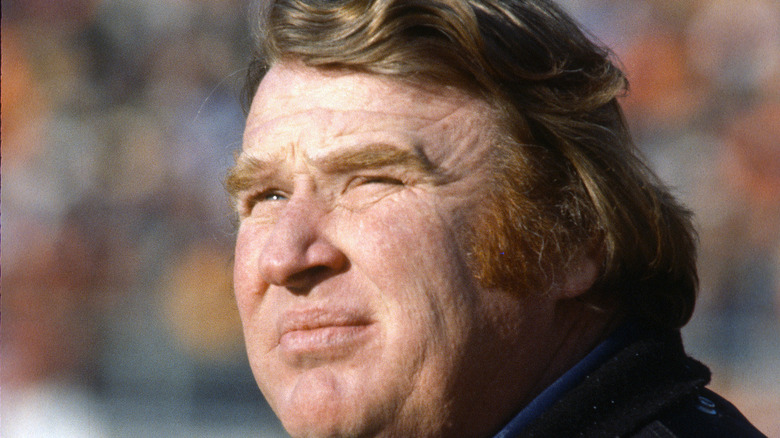 A young John Madden coaching the Oakland Raiders