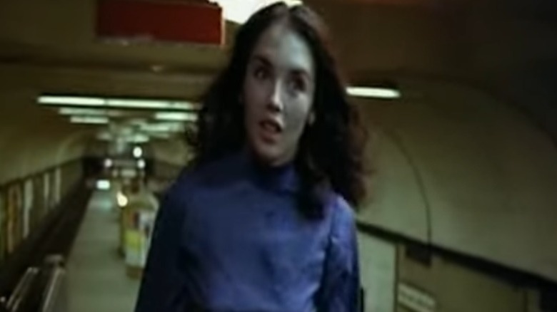 Anna staring straight ahead