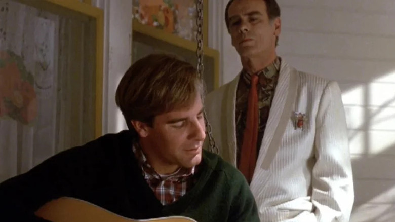 Sam plays John Lennon's "Imagine" on his guitar