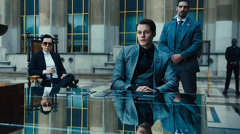 Caine and Marquis at table